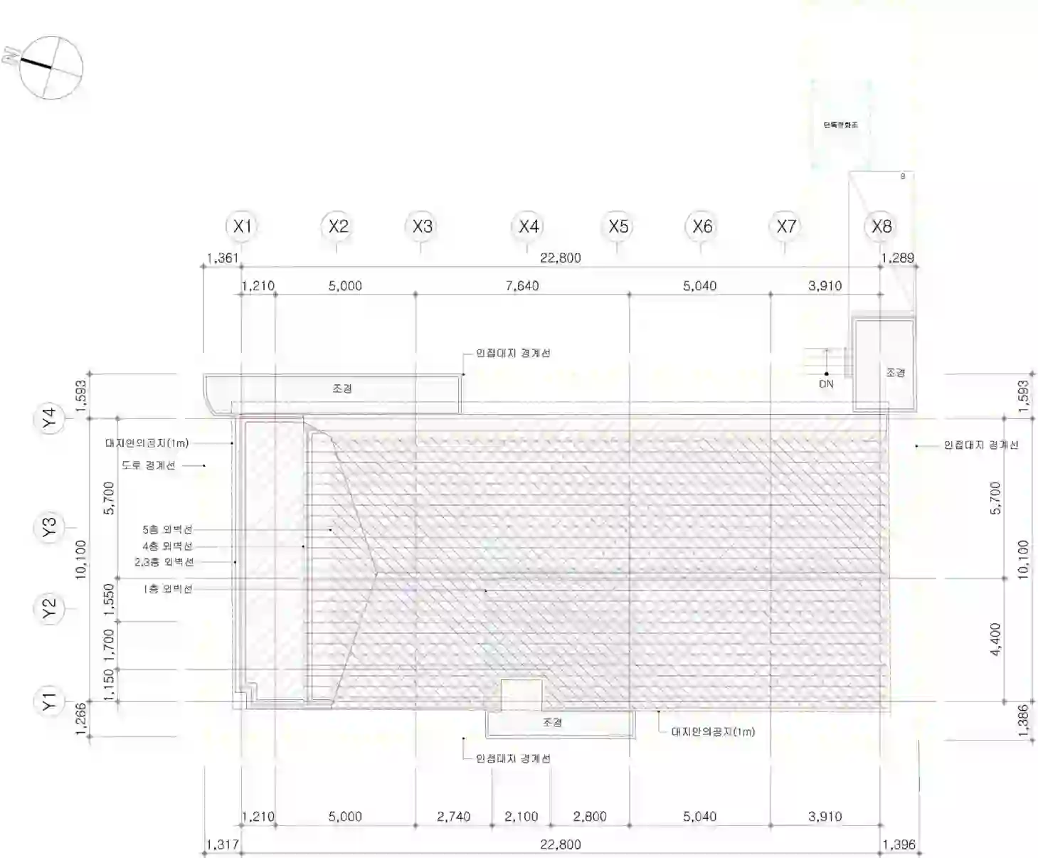 논현동 다세대주택 배치도 이미지